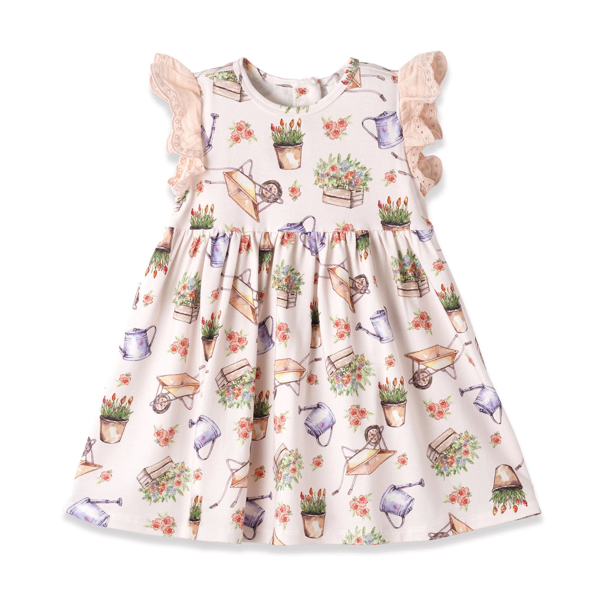 Petal Patch Baby Girl Dress – Bamboo & Eyelet Garden Dress - Tesa Babe - Flyclothing LLC