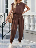 Backless Drawstring Waist Jumpsuit - Trendsi - Flyclothing LLC