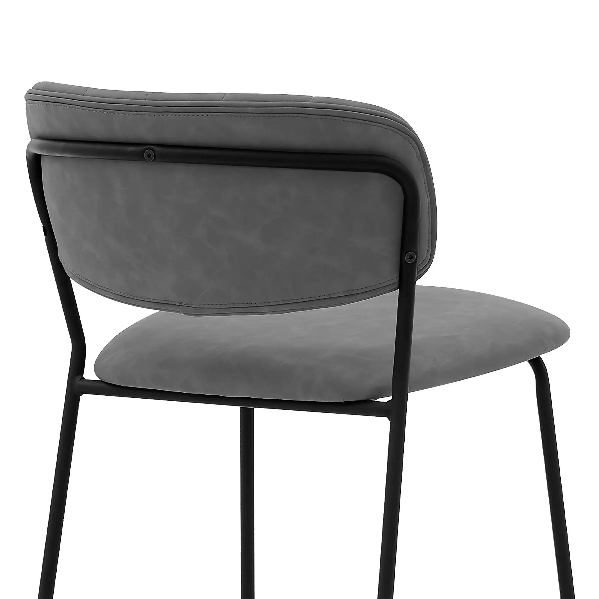 26" Gray And Black Iron Counter Height Bar Chair - Homeroots - Flyclothing LLC
