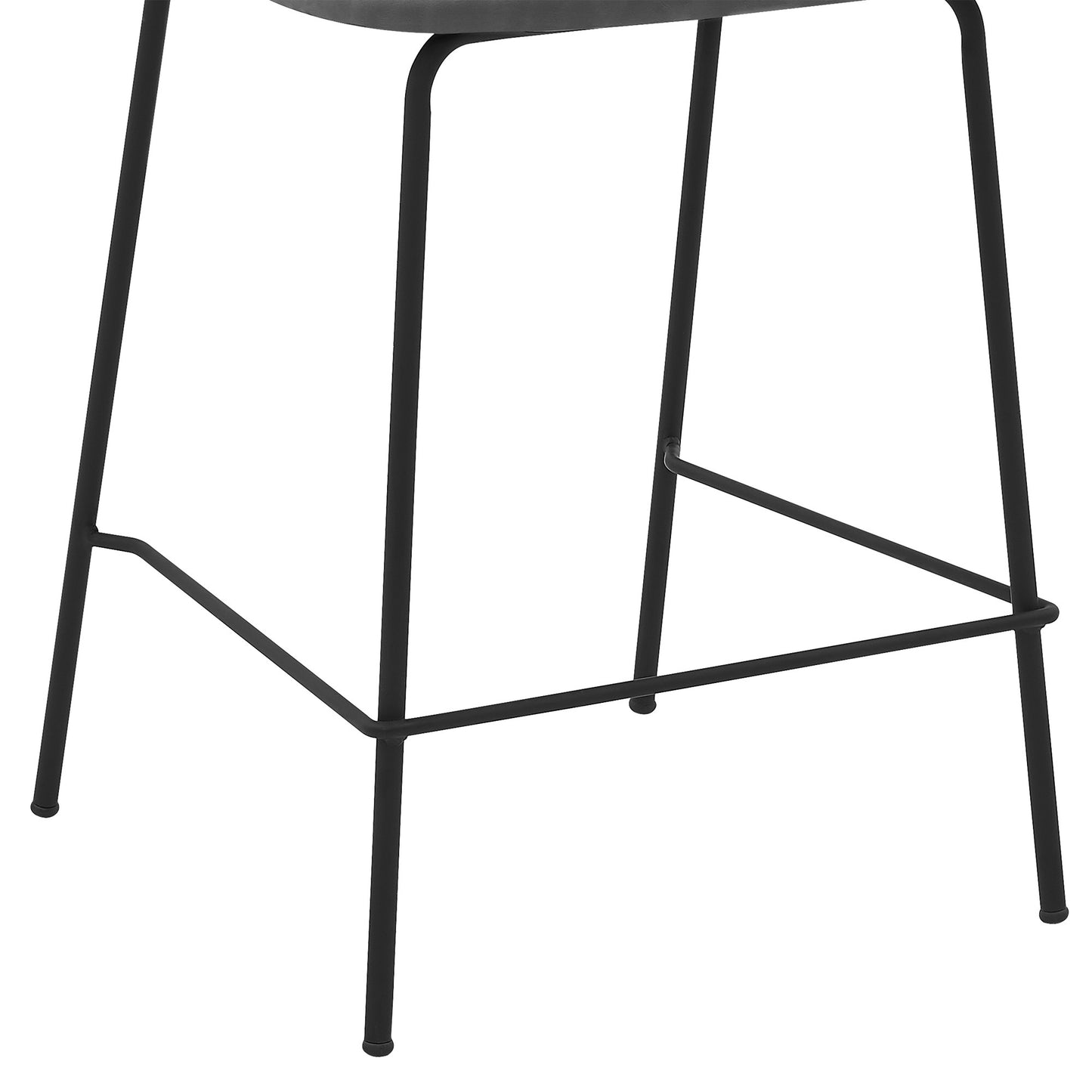 26" Gray And Black Iron Counter Height Bar Chair - Homeroots - Flyclothing LLC
