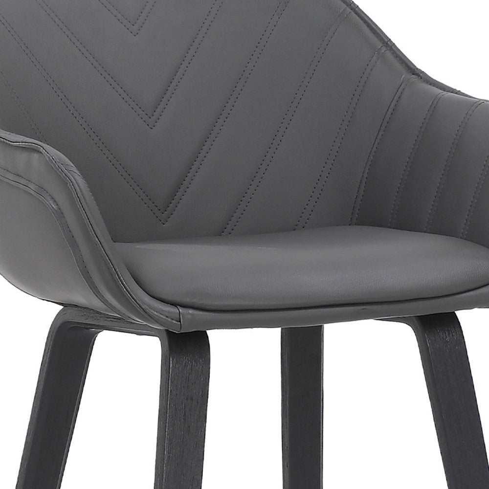 26" Gray And Black Iron Counter Height Bar Chair - Homeroots - Flyclothing LLC