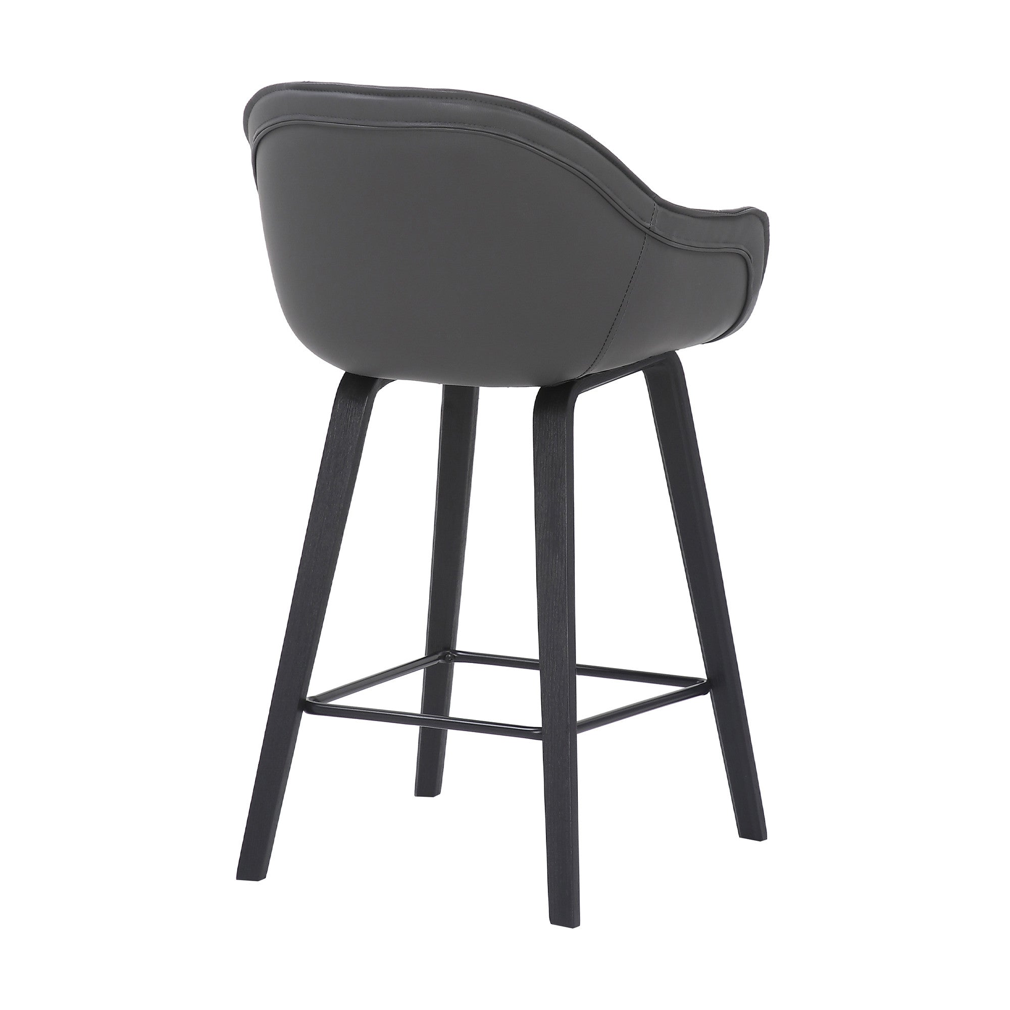 26" Gray And Black Iron Counter Height Bar Chair - Homeroots - Flyclothing LLC
