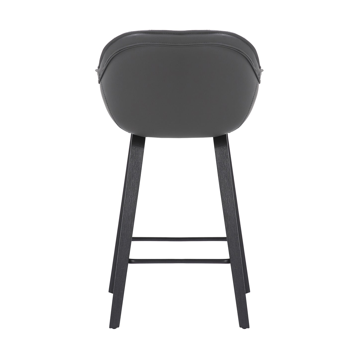 26" Gray And Black Iron Counter Height Bar Chair - Homeroots - Flyclothing LLC
