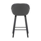 26" Gray And Black Iron Counter Height Bar Chair - Homeroots - Flyclothing LLC