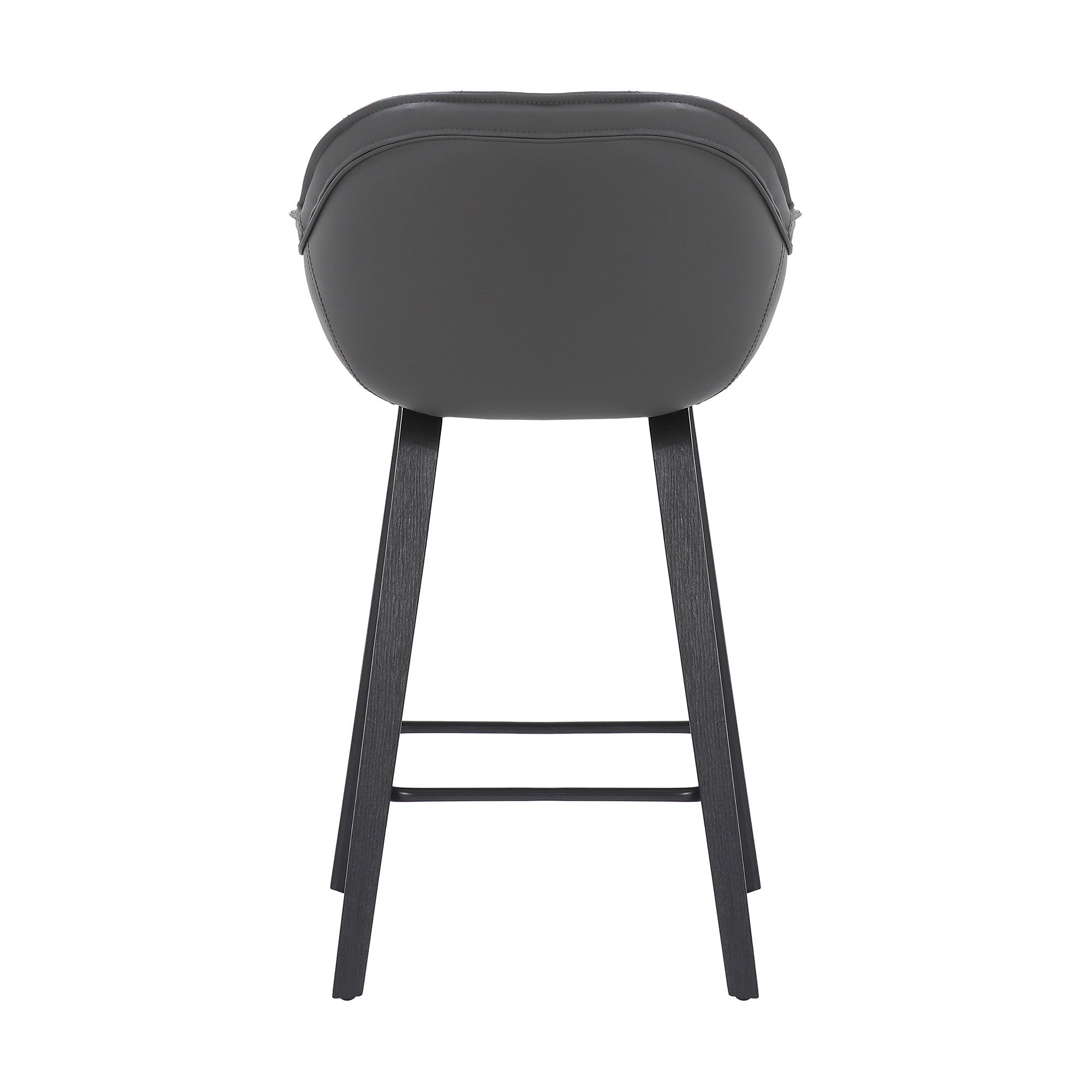 26" Gray And Black Iron Counter Height Bar Chair - Homeroots - Flyclothing LLC