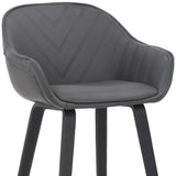 26" Gray And Black Iron Counter Height Bar Chair - Homeroots - Flyclothing LLC