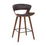 27" Iron Low Back Counter Height Bar Chair - Homeroots