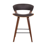 27" Iron Low Back Counter Height Bar Chair - Homeroots