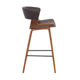 27" Iron Low Back Counter Height Bar Chair - Homeroots