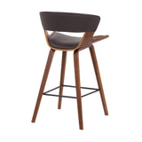 27" Iron Low Back Counter Height Bar Chair - Homeroots