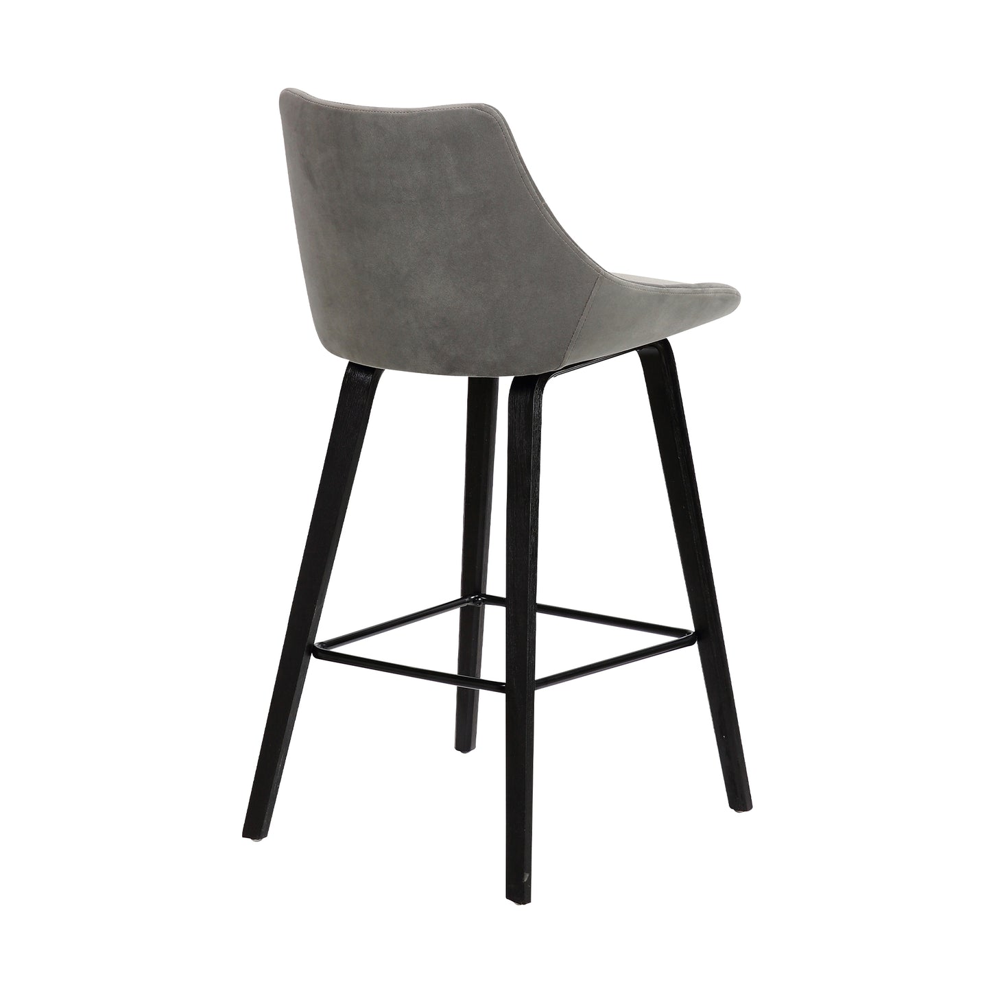 26" Gray And Black Iron Counter Height Bar Chair - Homeroots - Flyclothing LLC