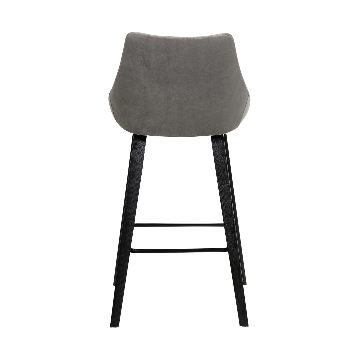 26" Gray And Black Iron Counter Height Bar Chair - Homeroots - Flyclothing LLC
