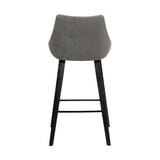 26" Gray And Black Iron Counter Height Bar Chair - Homeroots - Flyclothing LLC
