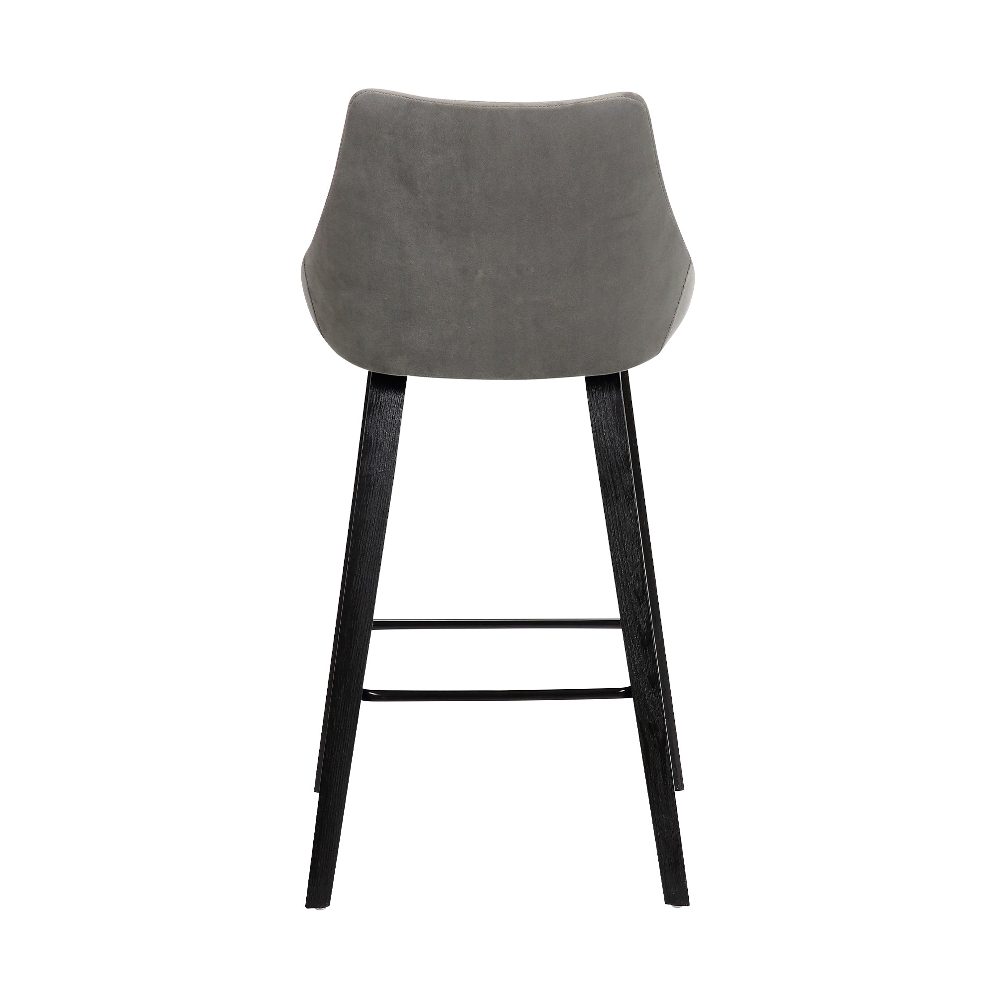 26" Gray And Black Iron Counter Height Bar Chair - Homeroots - Flyclothing LLC