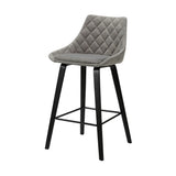 26" Gray And Black Iron Counter Height Bar Chair - Homeroots - Flyclothing LLC
