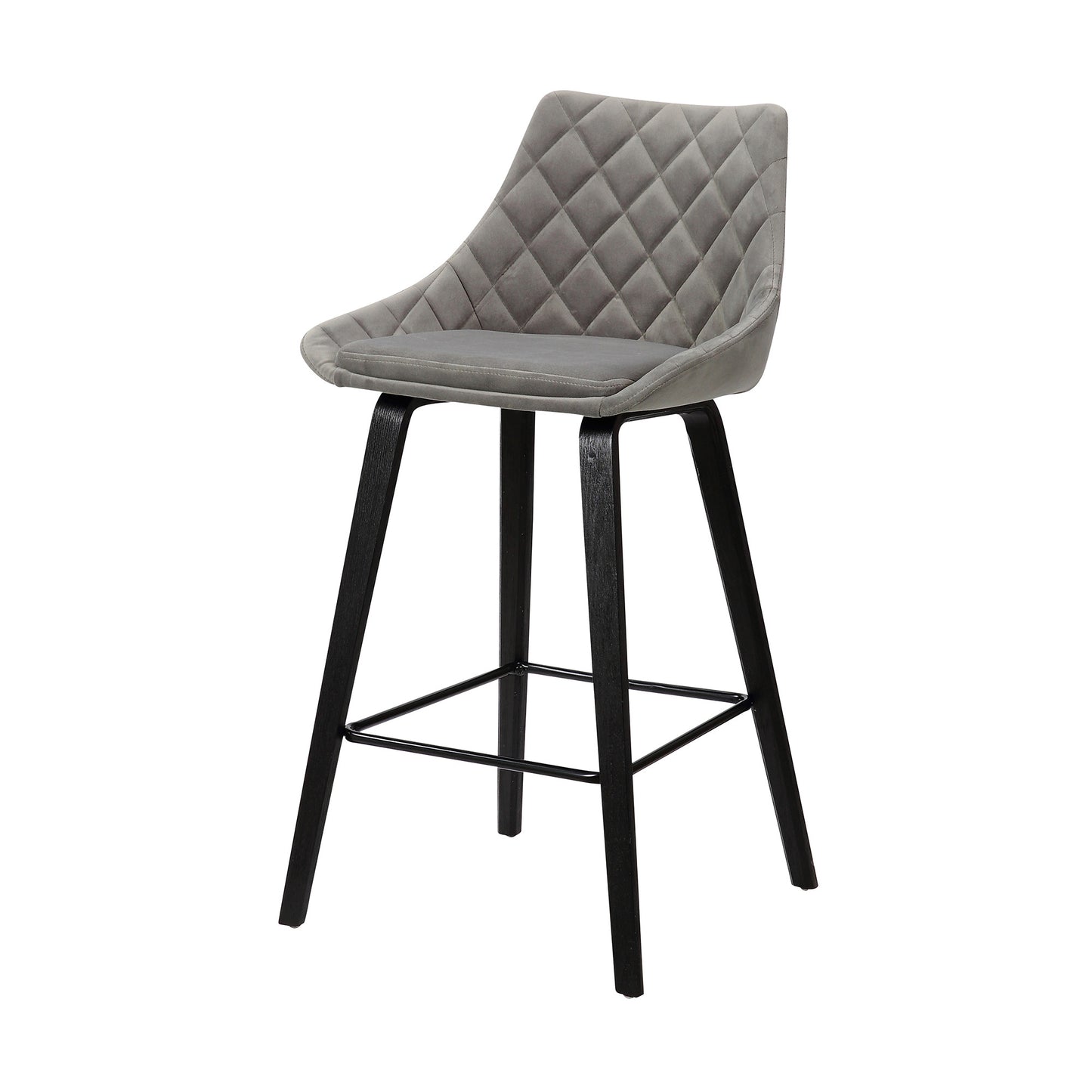 26" Gray And Black Iron Counter Height Bar Chair - Homeroots - Flyclothing LLC