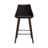 26" Brown Iron Counter Height Bar Chair - Homeroots - Flyclothing LLC