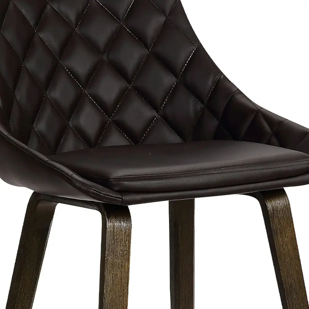 26" Brown Iron Counter Height Bar Chair - Homeroots - Flyclothing LLC