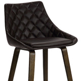 26" Brown Iron Counter Height Bar Chair - Homeroots - Flyclothing LLC