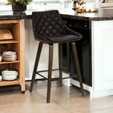 26" Brown Iron Counter Height Bar Chair - Homeroots - Flyclothing LLC