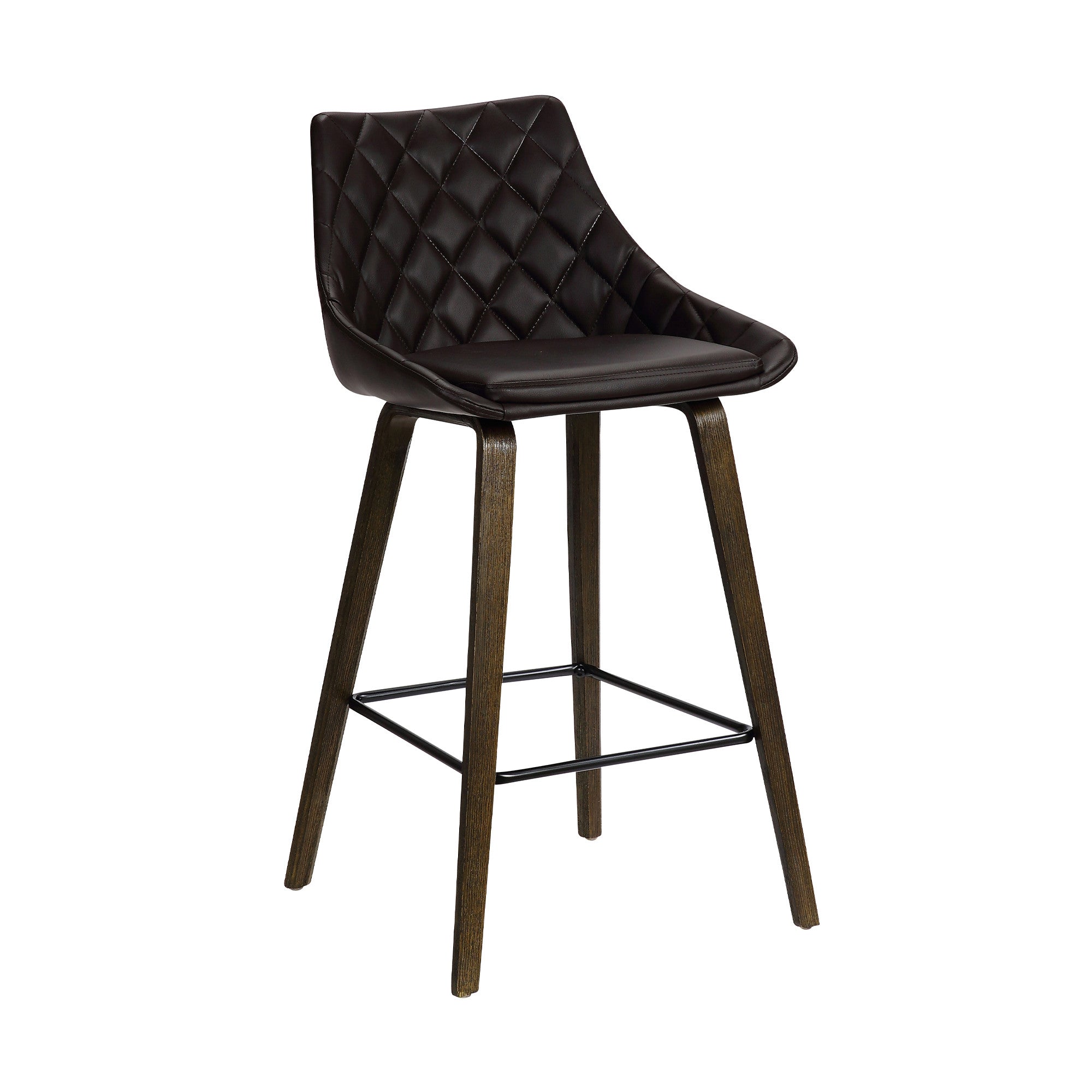 26" Brown Iron Counter Height Bar Chair - Homeroots - Flyclothing LLC