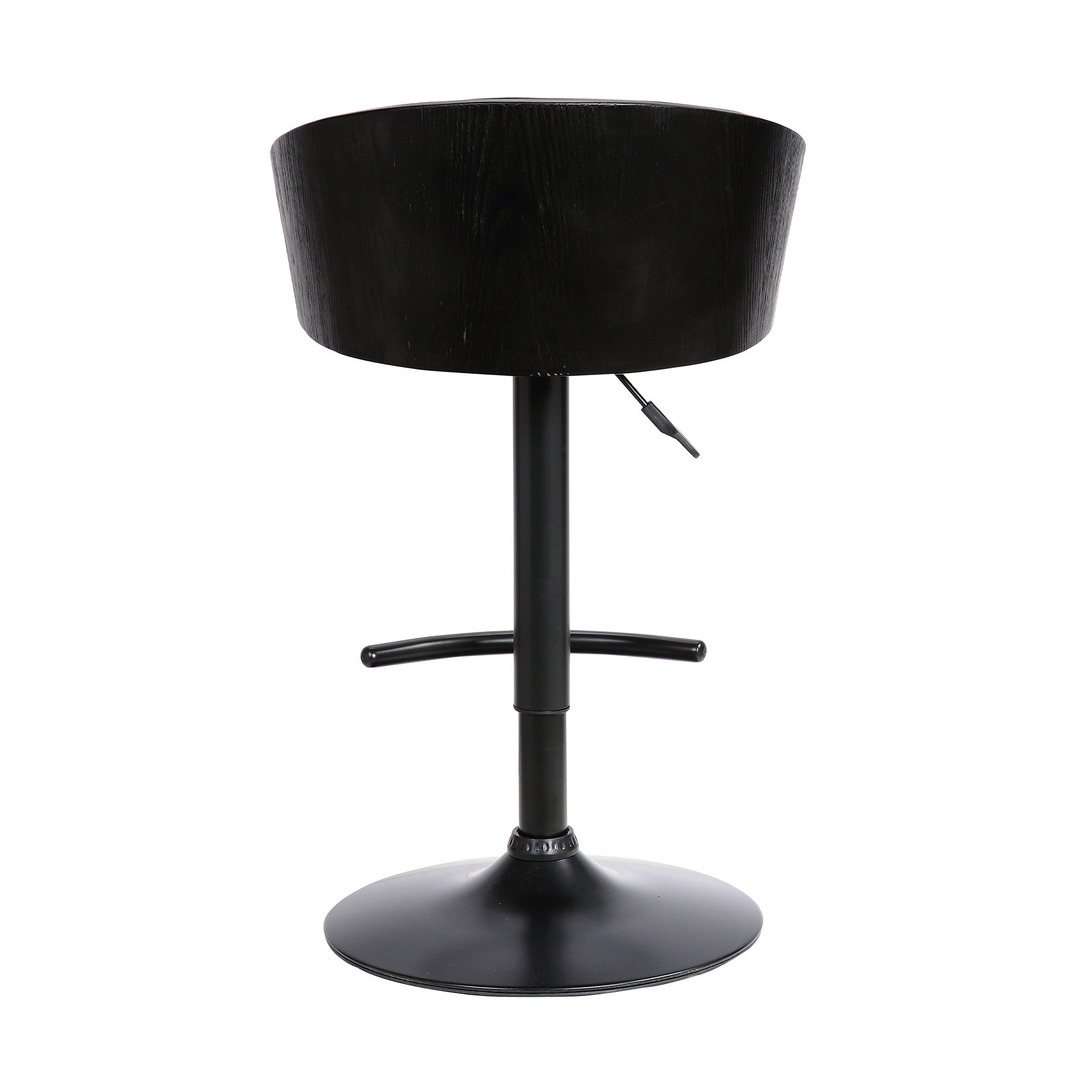 24" Black Faux Leather And Iron Swivel Low Back Adjustable Height Bar Chair - Homeroots - Flyclothing LLC