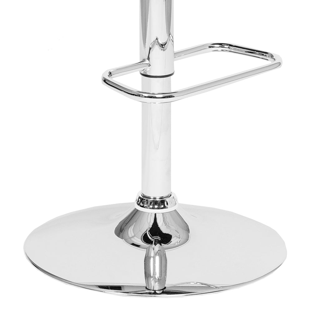 25" Cream And Silver Iron Swivel Low Back Adjustable Height Bar Chair - Homeroots - Flyclothing LLC