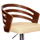 25" Cream And Silver Iron Swivel Low Back Adjustable Height Bar Chair - Homeroots - Flyclothing LLC