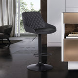 24" Gray And Black Iron Swivel Low Back Adjustable Height Bar Chair - Homeroots - Flyclothing LLC