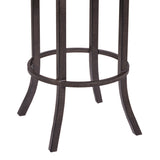 26" Brown Faux Leather And Iron Counter Height Bar Chair - Homeroots - Flyclothing LLC