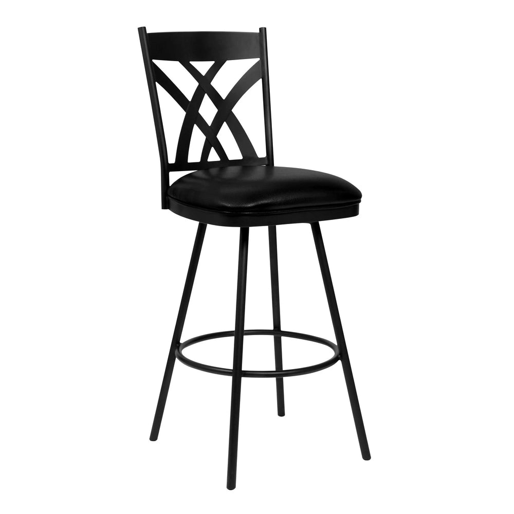 26" Black Iron Counter Height Bar Chair - Homeroots