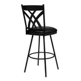 26" Black Iron Counter Height Bar Chair - Homeroots