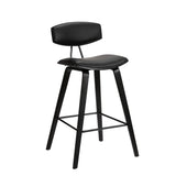 26" Black Iron Low Back Counter Height Bar Chair - Homeroots - Flyclothing LLC