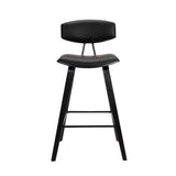 26" Black Iron Low Back Counter Height Bar Chair - Homeroots - Flyclothing LLC
