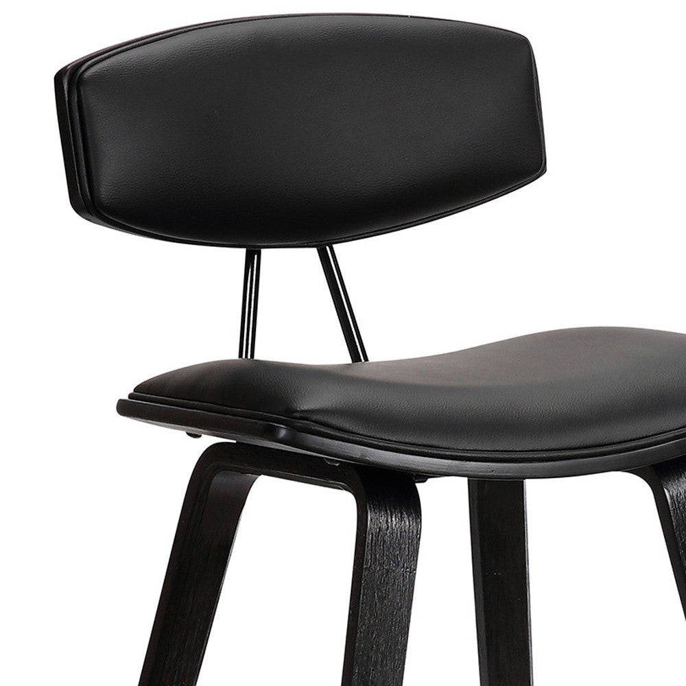 26" Black Iron Low Back Counter Height Bar Chair - Homeroots - Flyclothing LLC