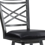 26" Black Iron Counter Height Bar Chair - Homeroots - Flyclothing LLC