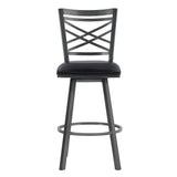 26" Black Iron Counter Height Bar Chair - Homeroots - Flyclothing LLC