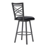 26" Black Iron Counter Height Bar Chair - Homeroots - Flyclothing LLC