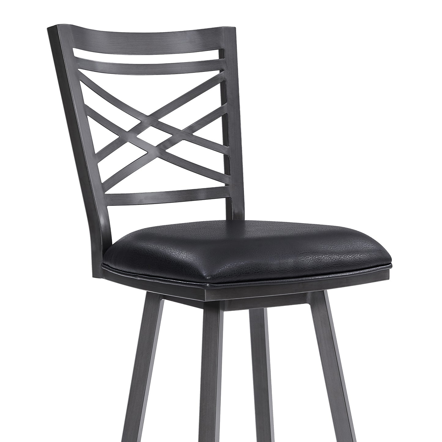 26" Black Iron Counter Height Bar Chair - Homeroots - Flyclothing LLC