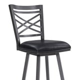 26" Black Iron Counter Height Bar Chair - Homeroots - Flyclothing LLC