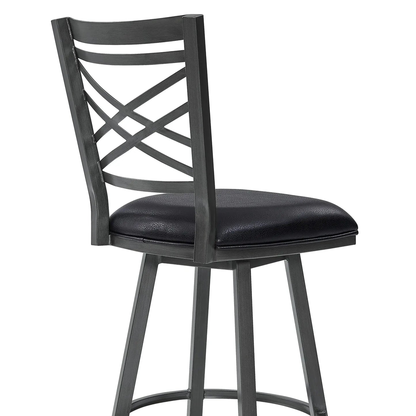 26" Black Iron Counter Height Bar Chair - Homeroots - Flyclothing LLC