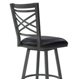 26" Black Iron Counter Height Bar Chair - Homeroots - Flyclothing LLC