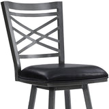 26" Black Iron Counter Height Bar Chair - Homeroots - Flyclothing LLC