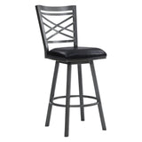 26" Black Iron Counter Height Bar Chair - Homeroots - Flyclothing LLC