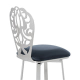 30" Gray And Silver Iron Swivel Bar Height Bar Chair - Homeroots - Flyclothing LLC