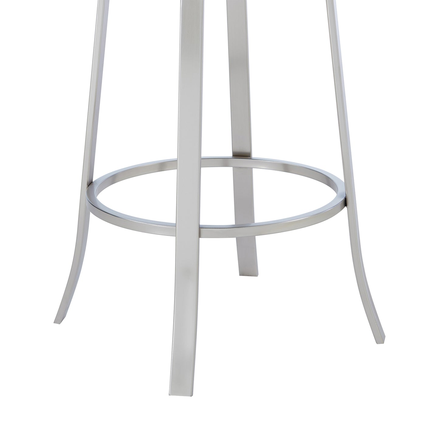 30" Gray And Silver Iron Swivel Bar Height Bar Chair - Homeroots - Flyclothing LLC