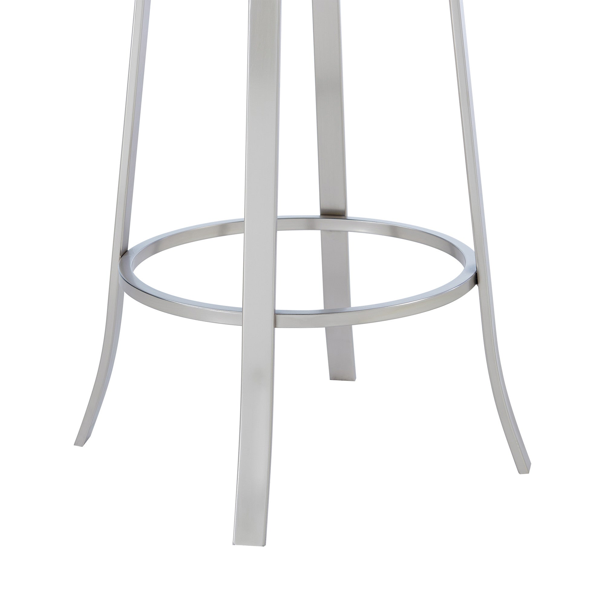 30" Gray And Silver Iron Swivel Bar Height Bar Chair - Homeroots - Flyclothing LLC