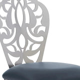 30" Gray And Silver Iron Swivel Bar Height Bar Chair - Homeroots