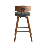 29" Gray And Brown Iron Low Back Bar Height Bar Chair - Homeroots - Flyclothing LLC