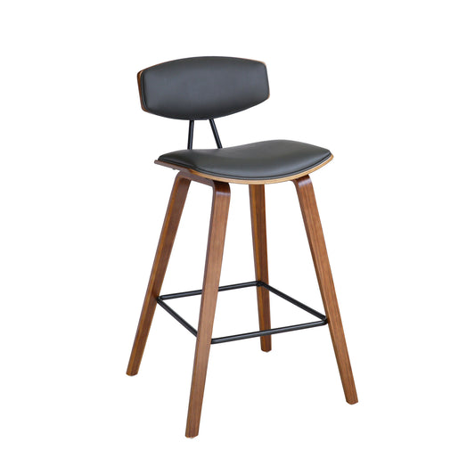 29" Gray And Brown Iron Low Back Bar Height Bar Chair - Homeroots - Flyclothing LLC